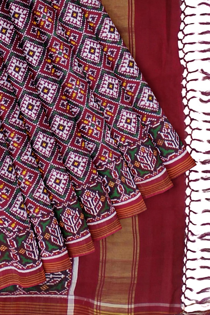 Handwoven Double Ikat Silk Patola Saree