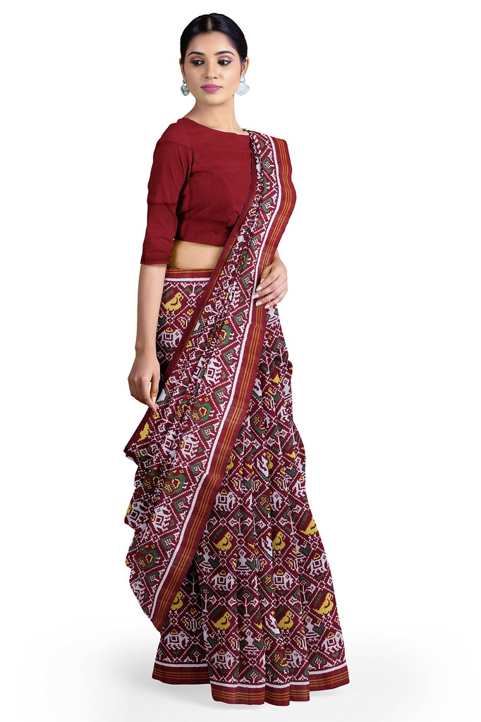 Handwoven Double Ikat Silk Patola Saree