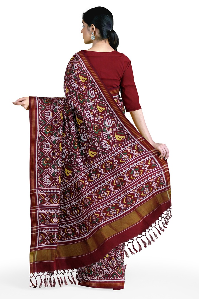 Handwoven Double Ikat Silk Patola Saree