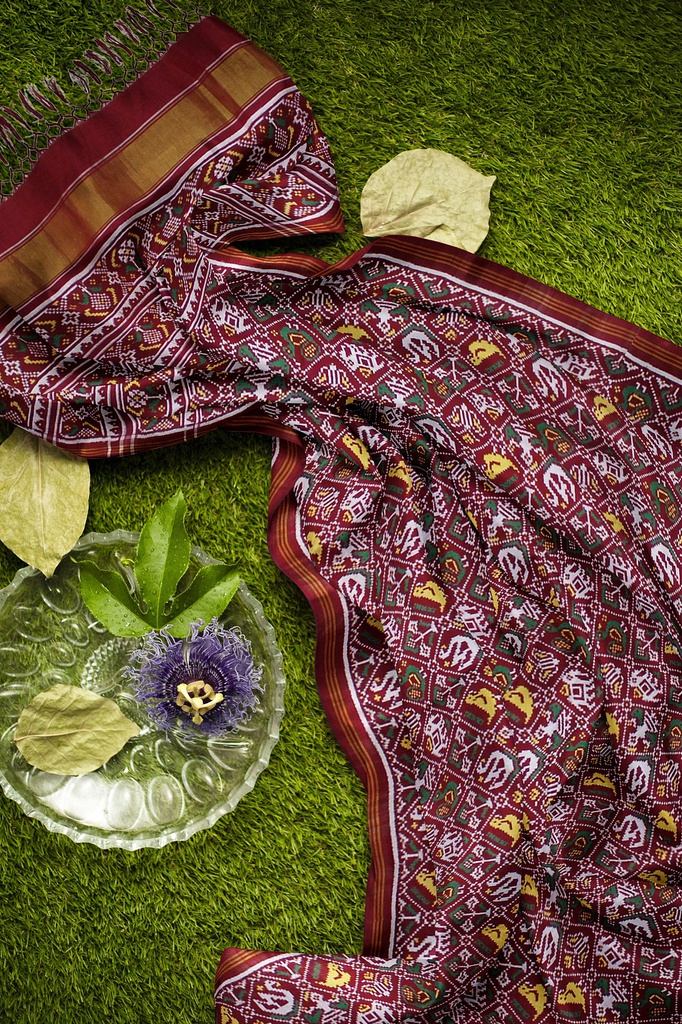 Handwoven Double Ikat Silk Patola Saree