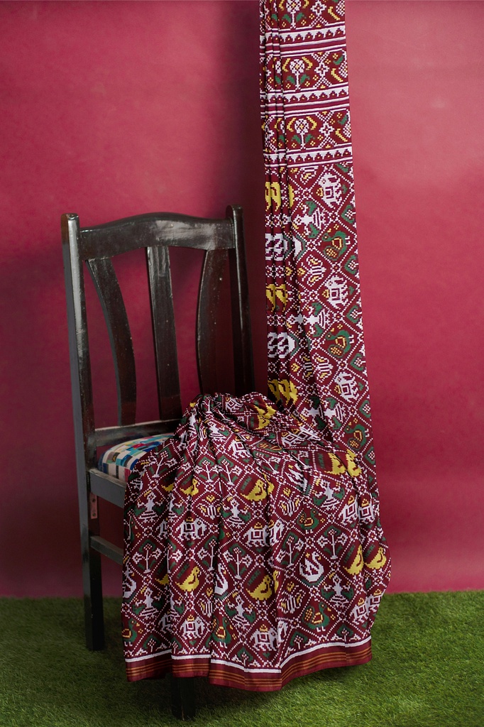 Handwoven Double Ikat Silk Patola Saree