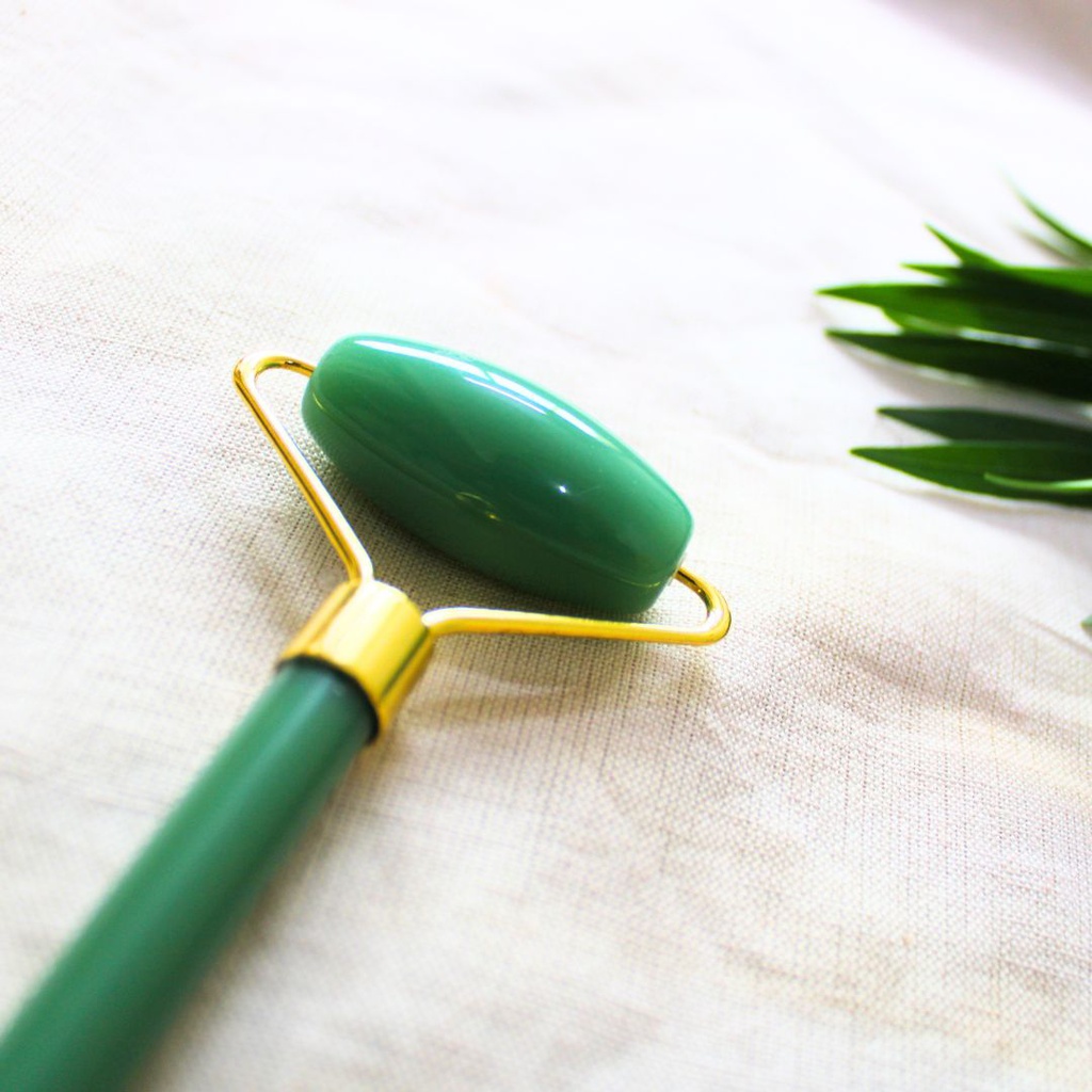 Handmade Agate Green Jade Face Massage Roller