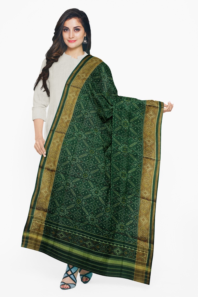 Handloom Single Ikat Patola Silk Dupatta