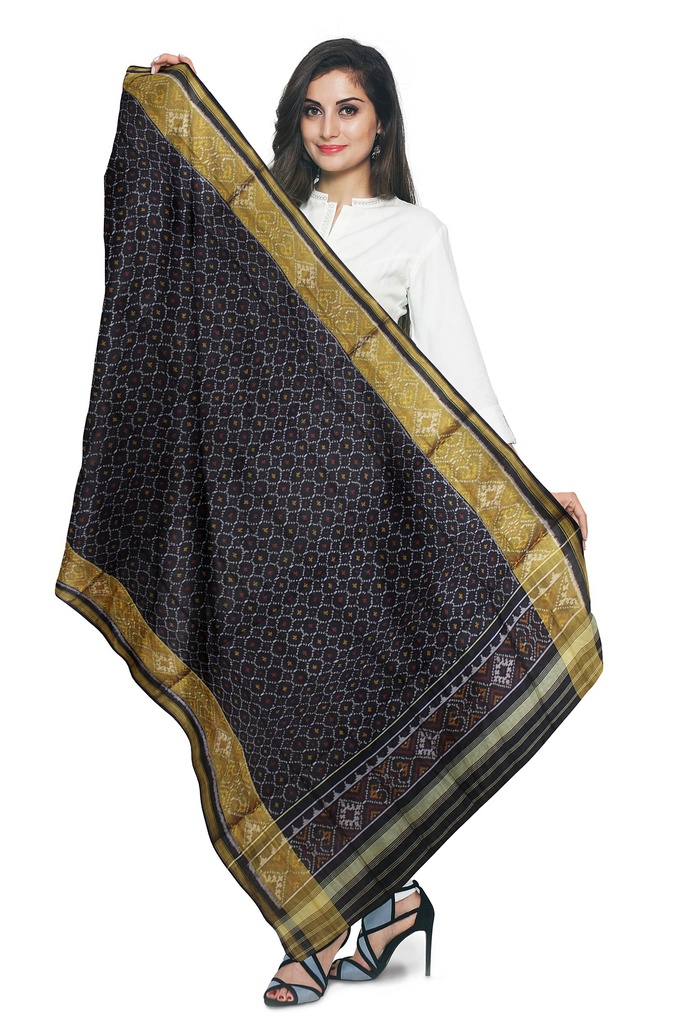 Handloom Single Ikat Patola Silk Dupatta