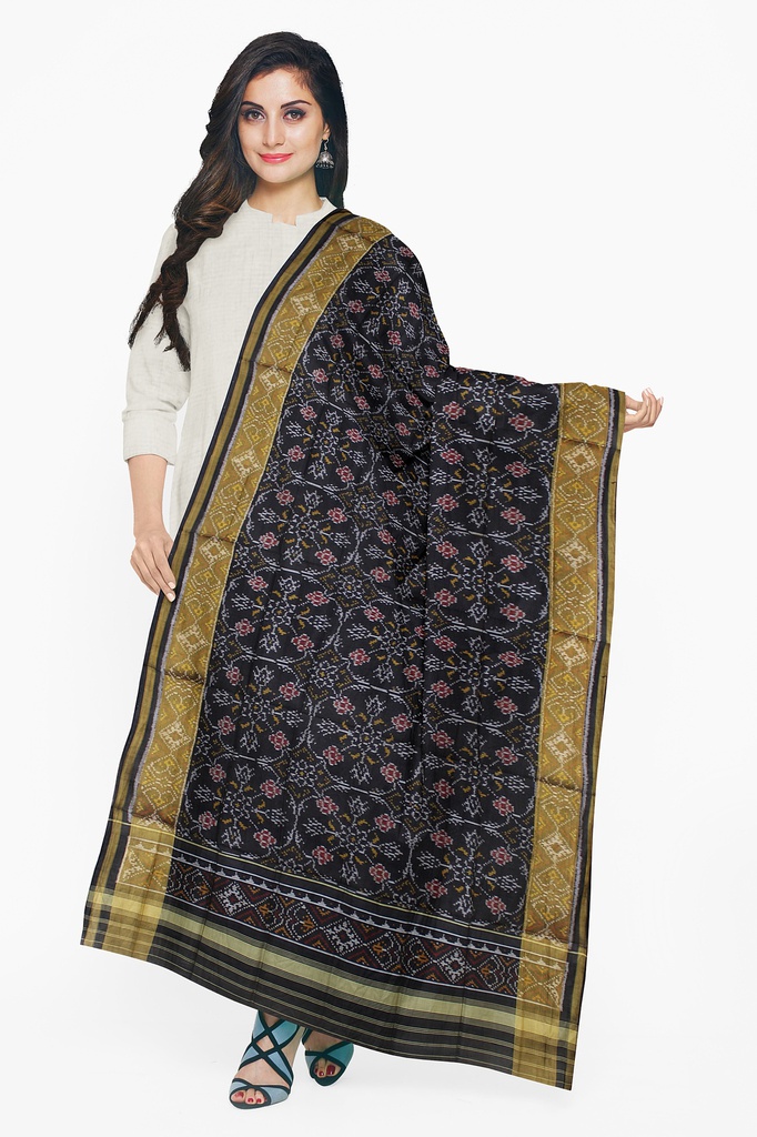 Handloom Single Ikat Patola Silk Dupatta
