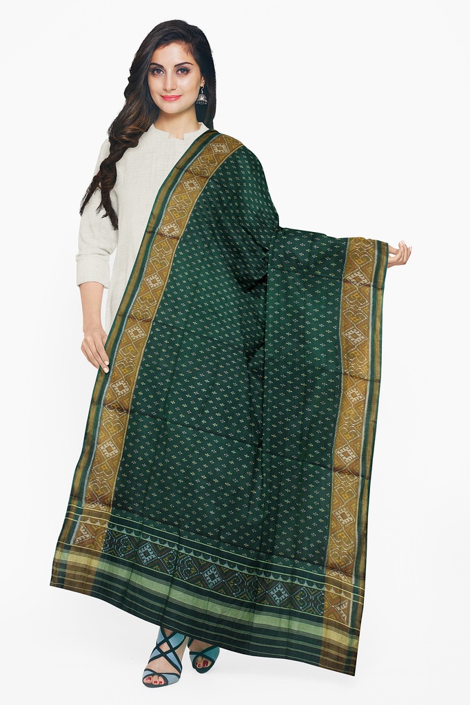 Handloom Single Ikat Patola Silk Dupatta