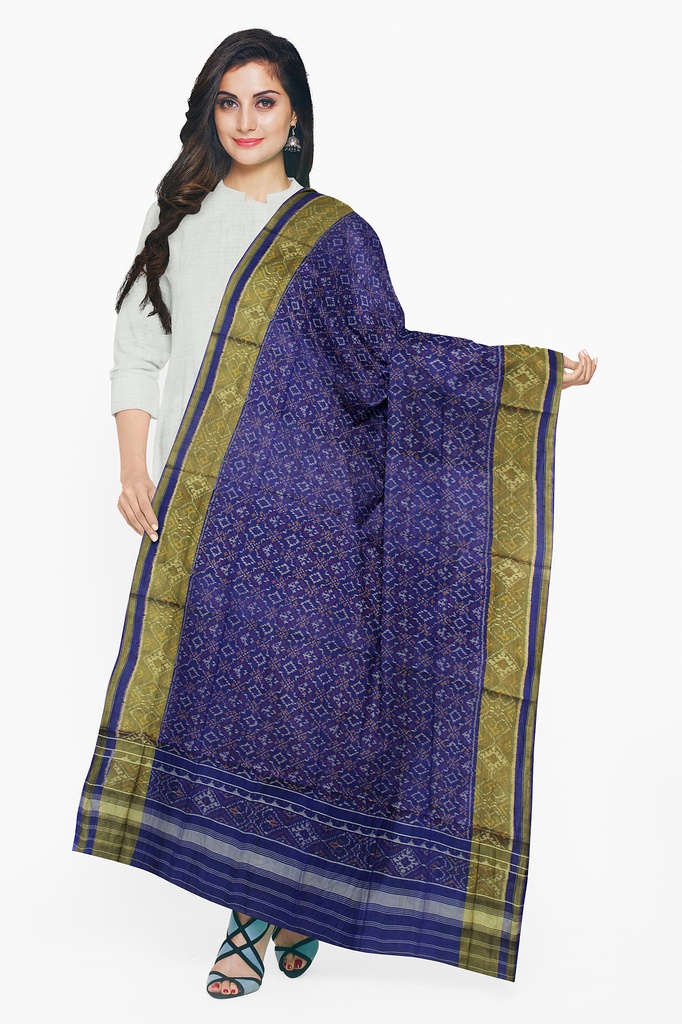 Handloom Single Ikat Patola Silk Dupatta