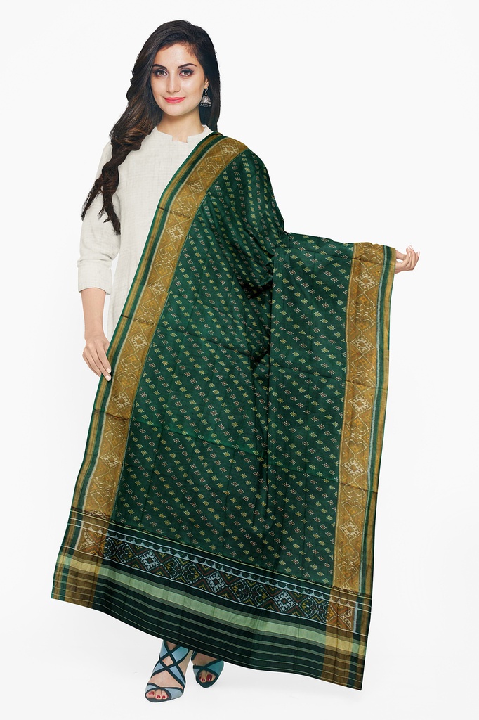 Handloom Single Ikat Patola Silk Dupatta