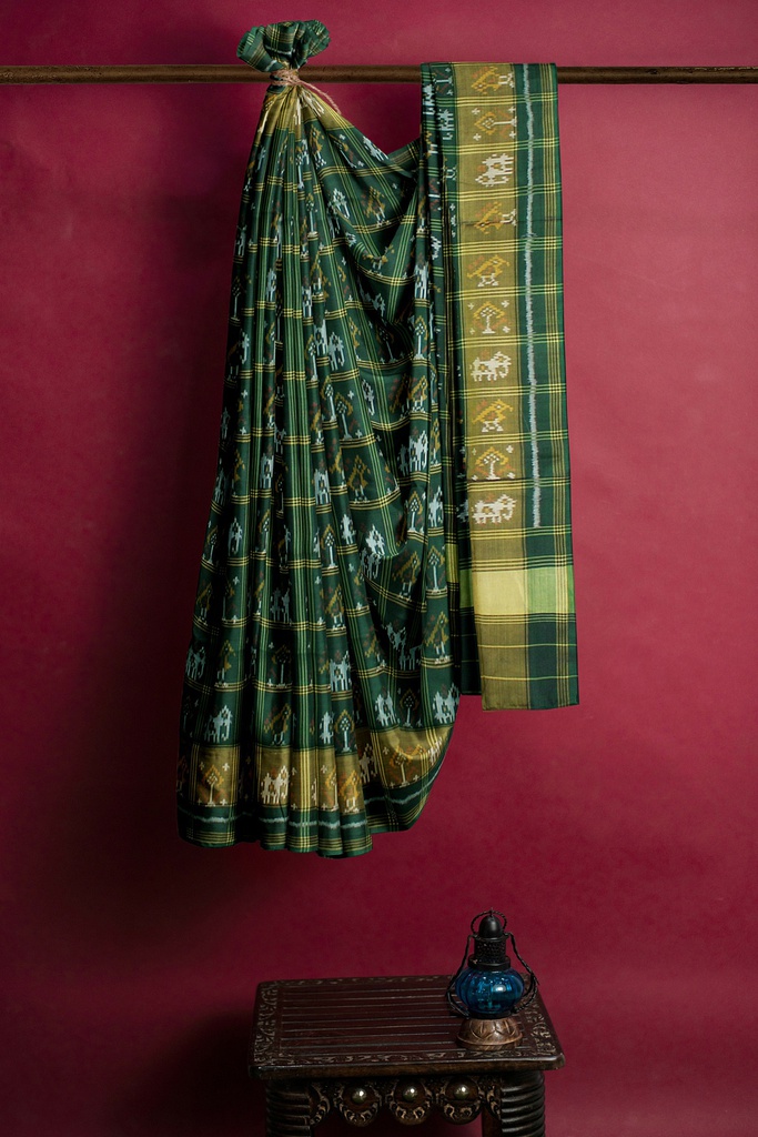 Handloom Single Ikat Silk Patola Saree