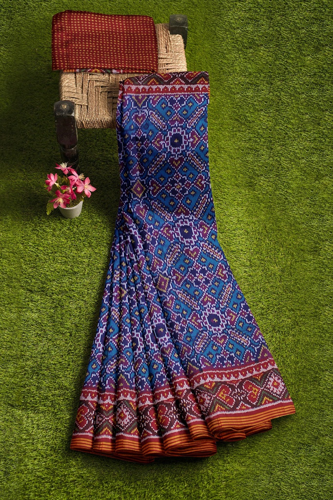 Handloom Single Ikat Silk Patola Saree