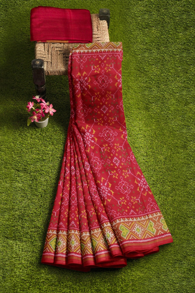 Handloom Single Ikat Silk Patola Saree