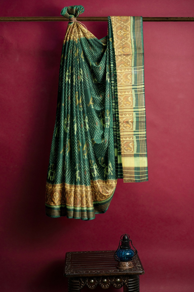 Handloom Single Ikat Silk Patola Saree