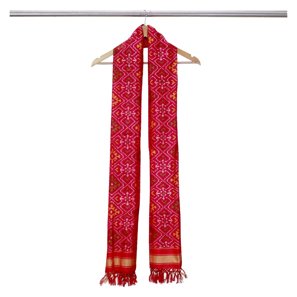 Handloom Single Ikat Patola Silk Dupatta