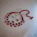 Handcrafted Threaded Silver Oxidized Necklace Set