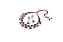 Handcrafted Threaded Silver Oxidized Necklace Set