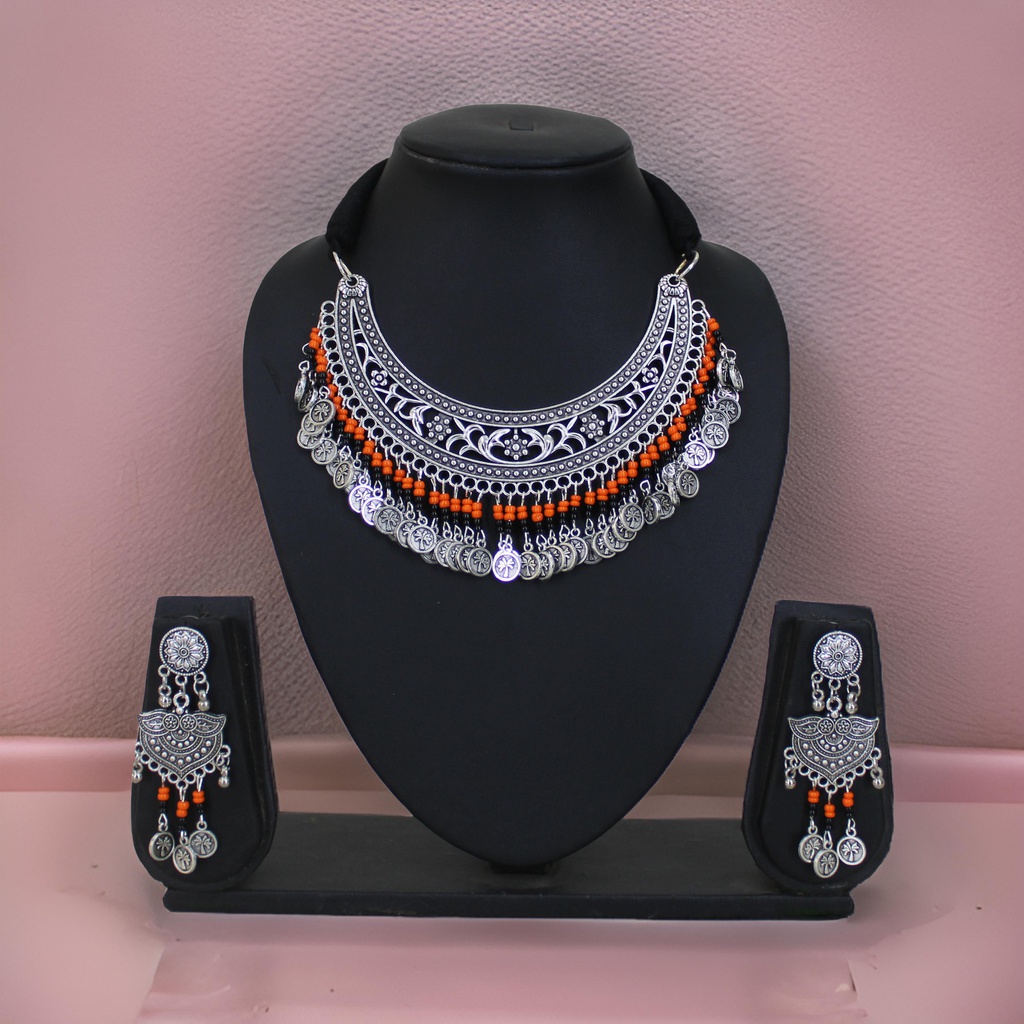 Handcrafted Oxidized Necklace Set