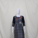 Ajrakh Hand Block Printed Mashru Kurti