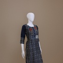 Ajrakh Hand Block Printed Mashru Kurti