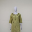 Cotton Hand Embroidered Mirror Work Kurti