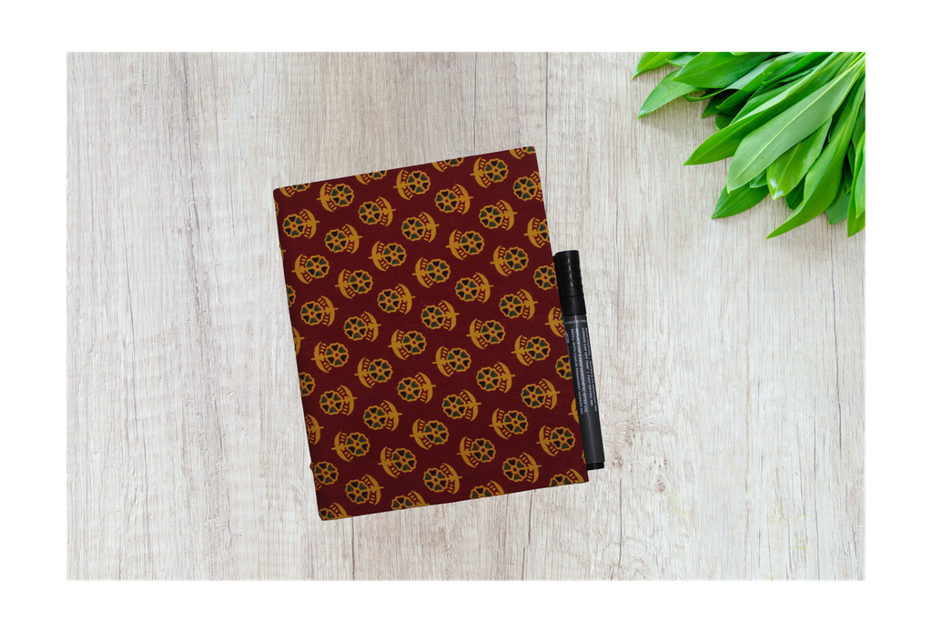 Handmade Diary with Ajrakh Print Cover