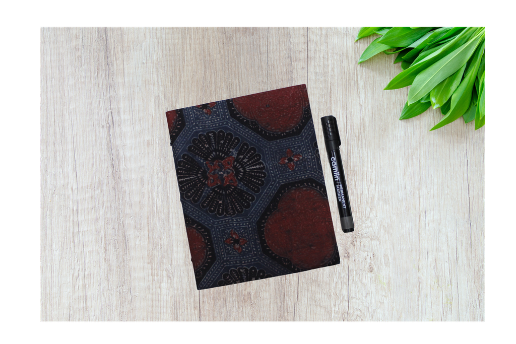 Handmade Diary with Ajrakh Print Cover