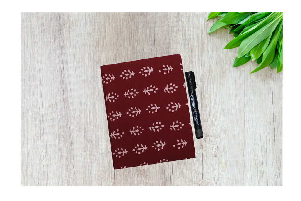 Handmade Diary with Ajrakh Print Cover