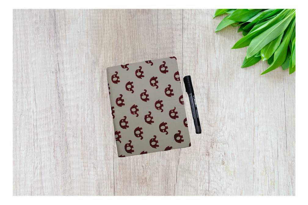 Handmade Diary with Ajrakh Print Cover