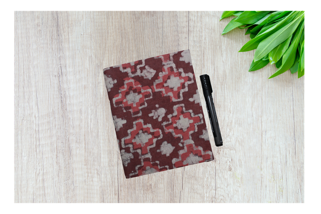 Handmade Diary with Ajrakh Print Cover