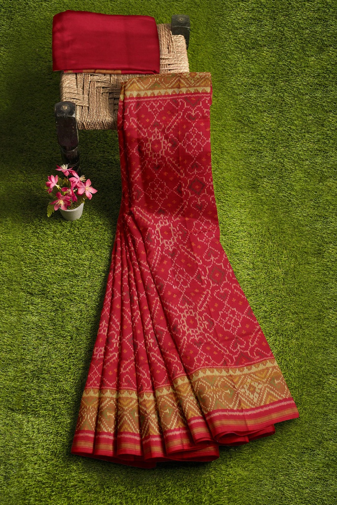 Handloom Single Ikat Silk Patola Saree