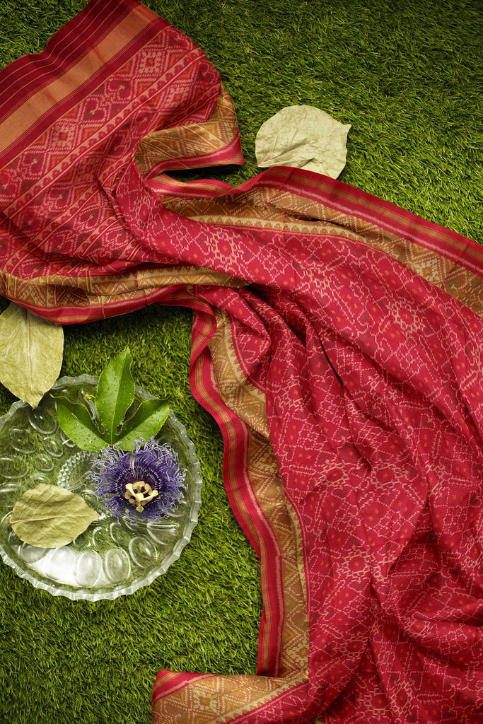 Handloom Single Ikat Silk Patola Saree