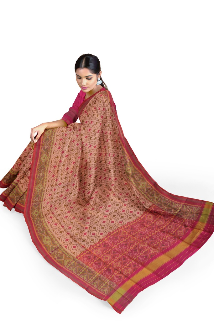 Handloom Single Ikat Silk Patola Saree