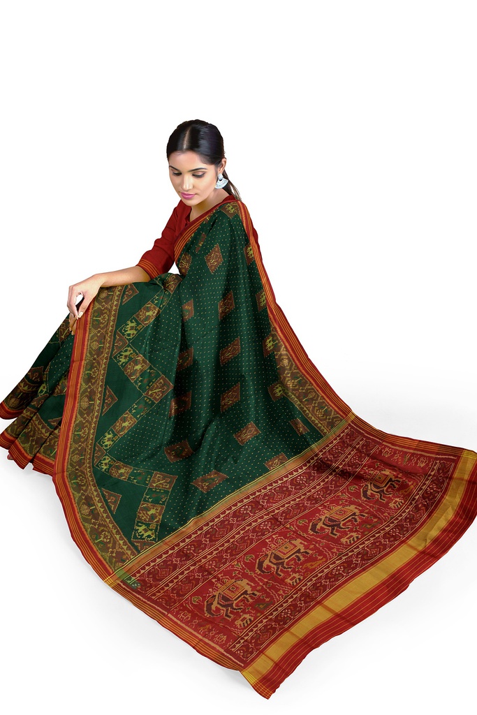 Handloom Single Ikat Silk Patola Saree