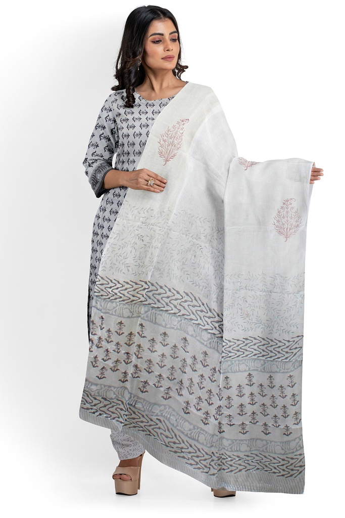 Hand Block Print Cotton Dress Material / Salwar Suit