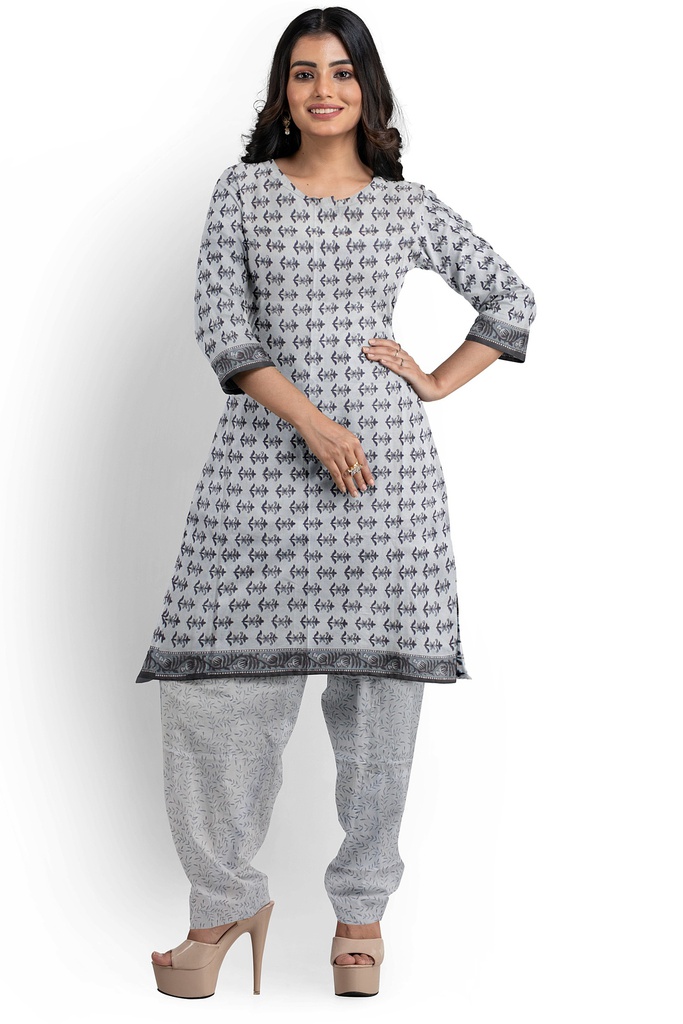 Hand Block Print Cotton Dress Material / Salwar Suit