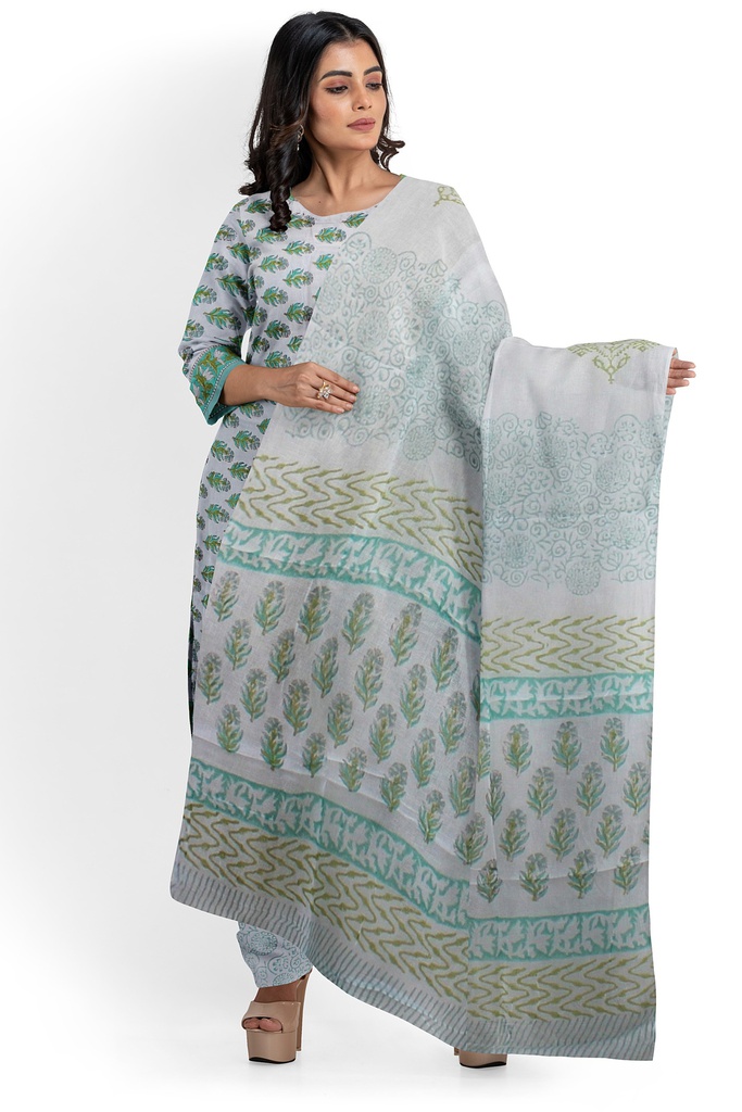 Hand Block Print Cotton Dress Material / Salwar Suit