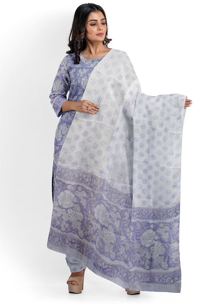 Hand Block Print Cotton Dress Material / Salwar Suit