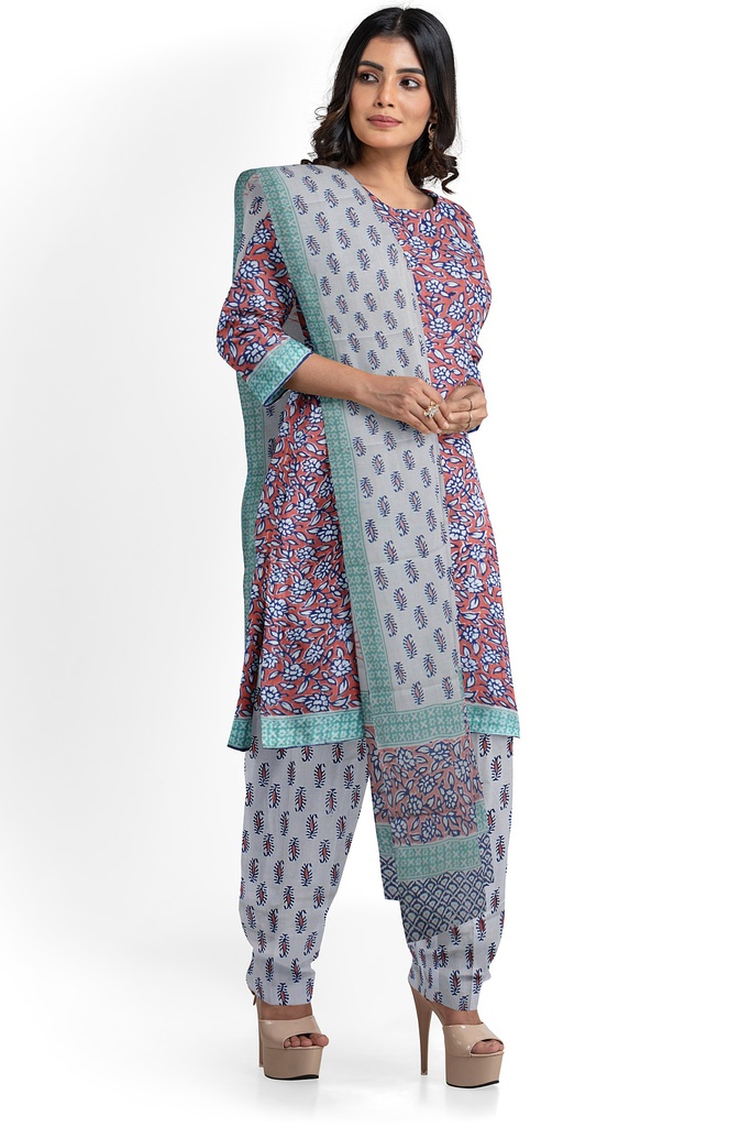 Hand Block Print Cotton Dress Material / Salwar Suit