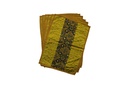 Handmade Tagai Embroidered Ajrakh Mashru Silk Table Placemats with Runner