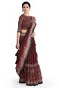 Hand Block Print Modal Silk Saree