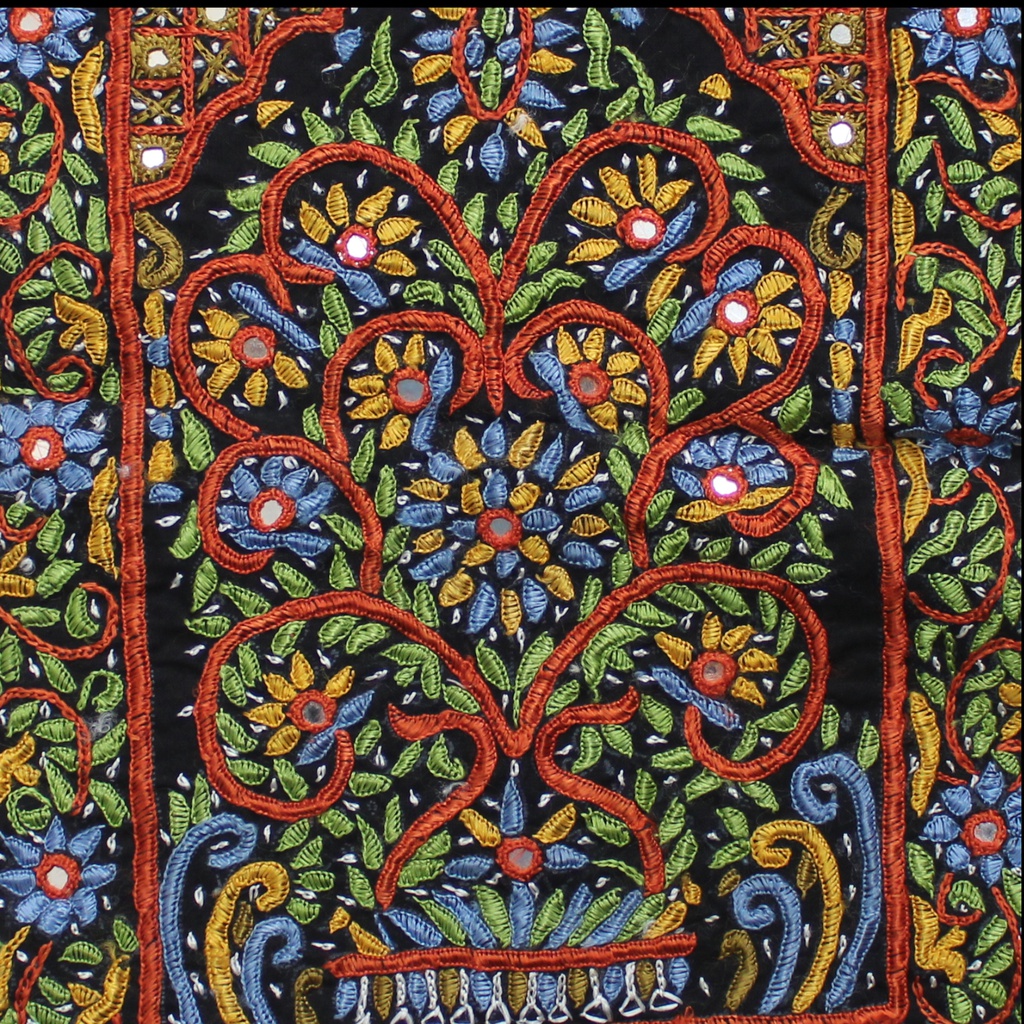 Multicolor Hand Embroidered Patch with Mirror Work