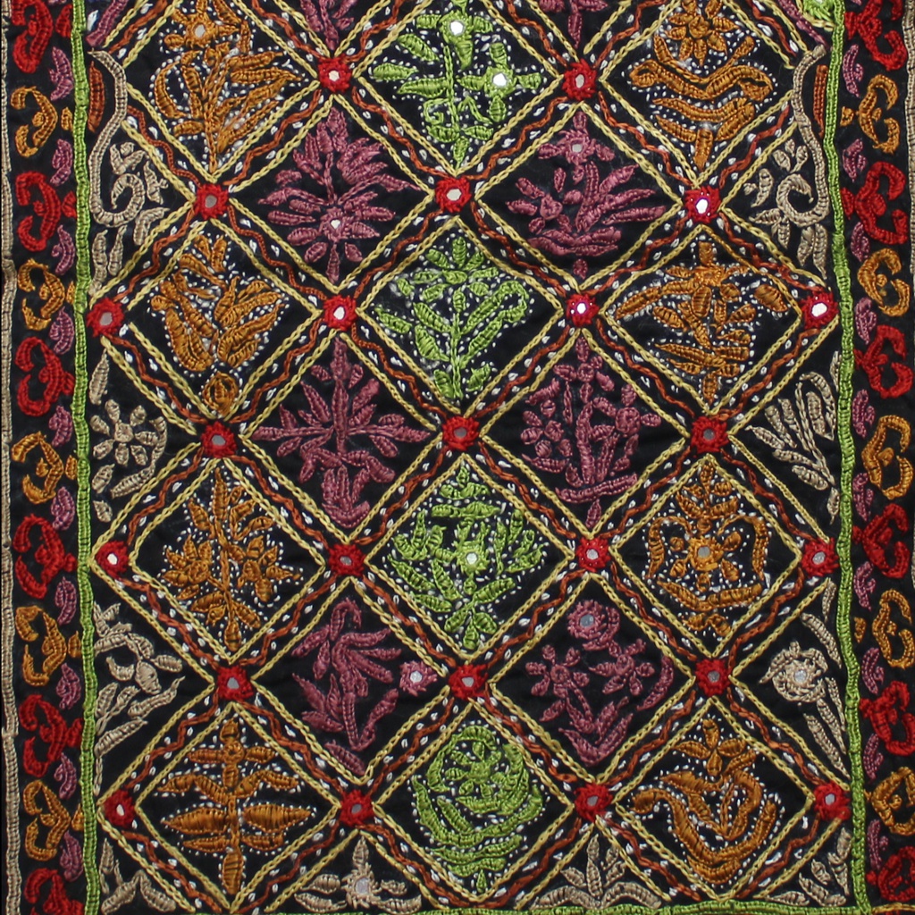 Multicolor Hand Embroidered Patch with Mirror Work