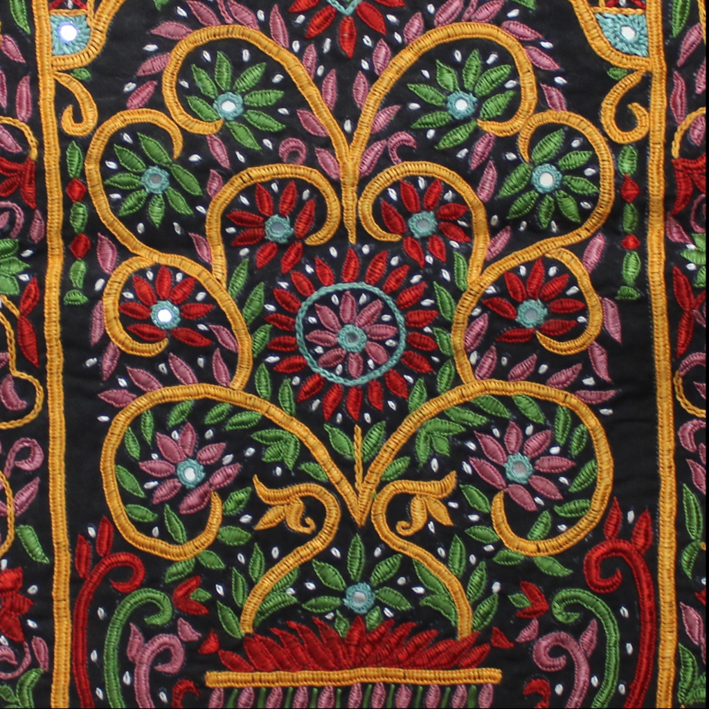 Multicolor Hand Embroidered Patch with Mirror Work