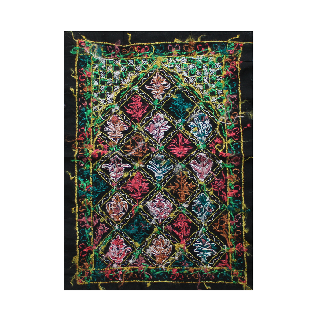 Multicolor Hand Embroidered Patch with Mirror Work