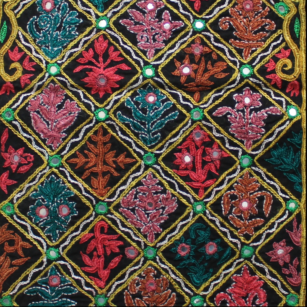 Multicolor Hand Embroidered Patch with Mirror Work