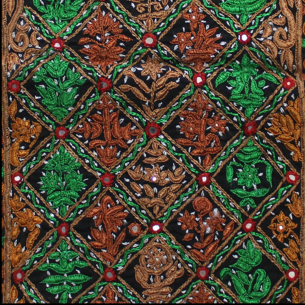 Multicolor Hand Embroidered Patch with Mirror Work