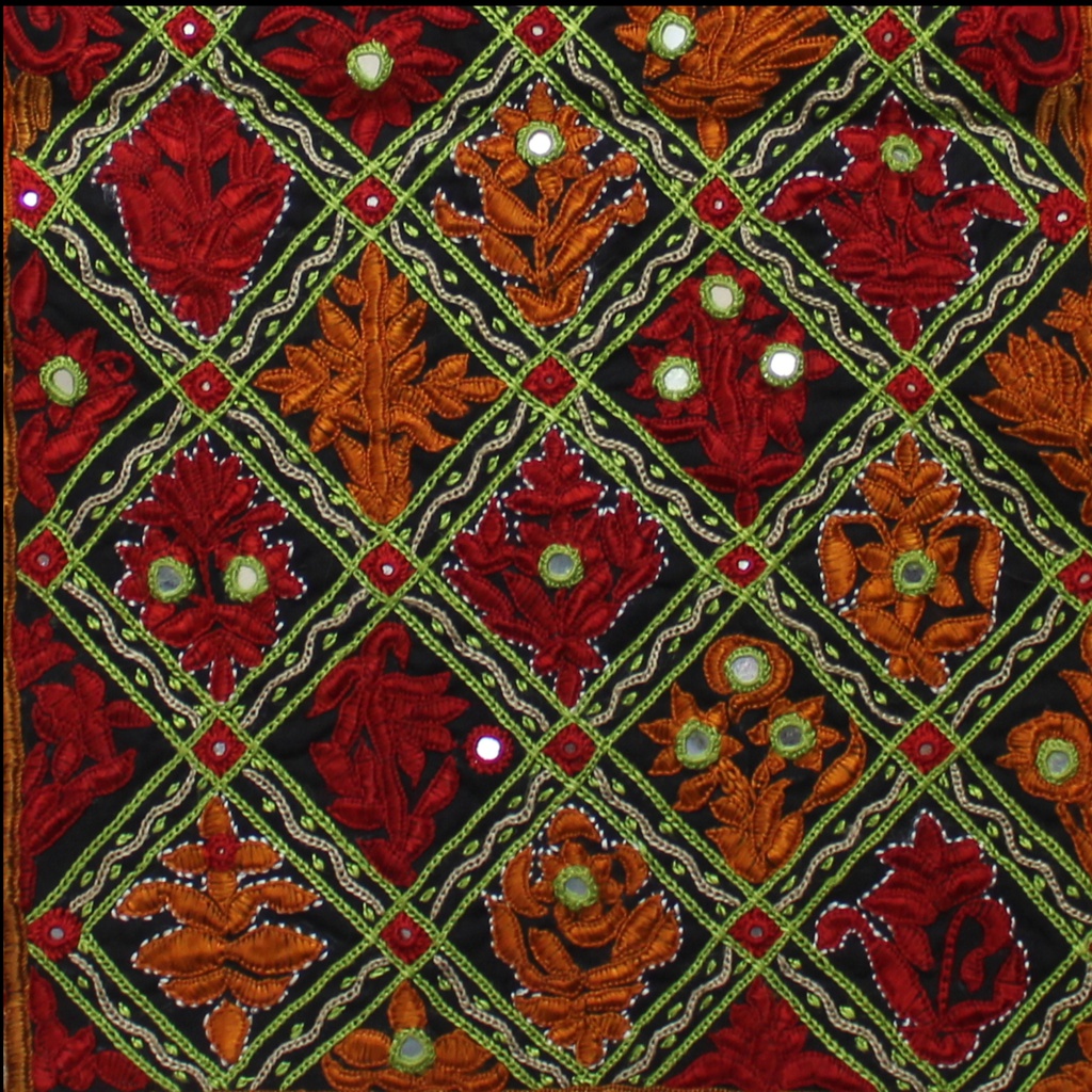 Multicolor Hand Embroidered Patch with Mirror Work