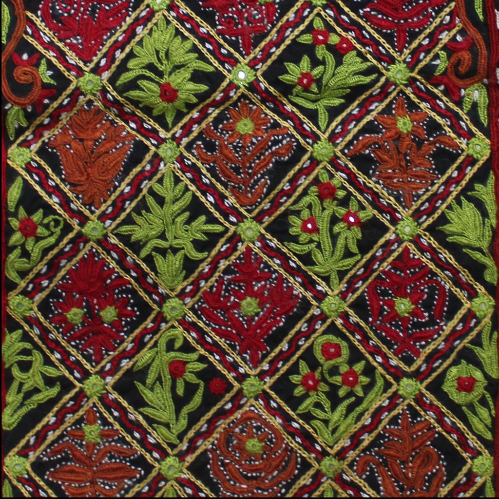 Multicolor Hand Embroidered Patch with Mirror Work