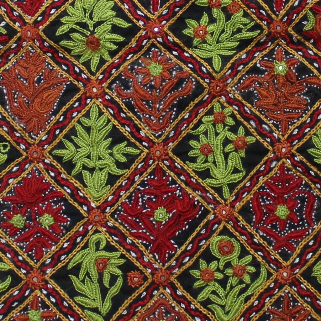 Multicolor Hand Embroidered Patch with Mirror Work