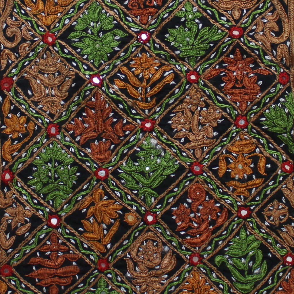 Multicolor Hand Embroidered Patch with Mirror Work