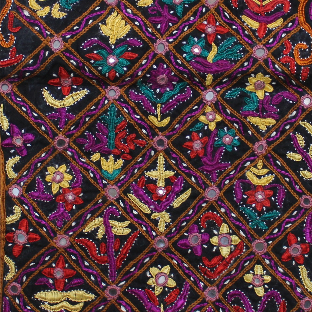 Multicolor Hand Embroidered Patch with Mirror Work
